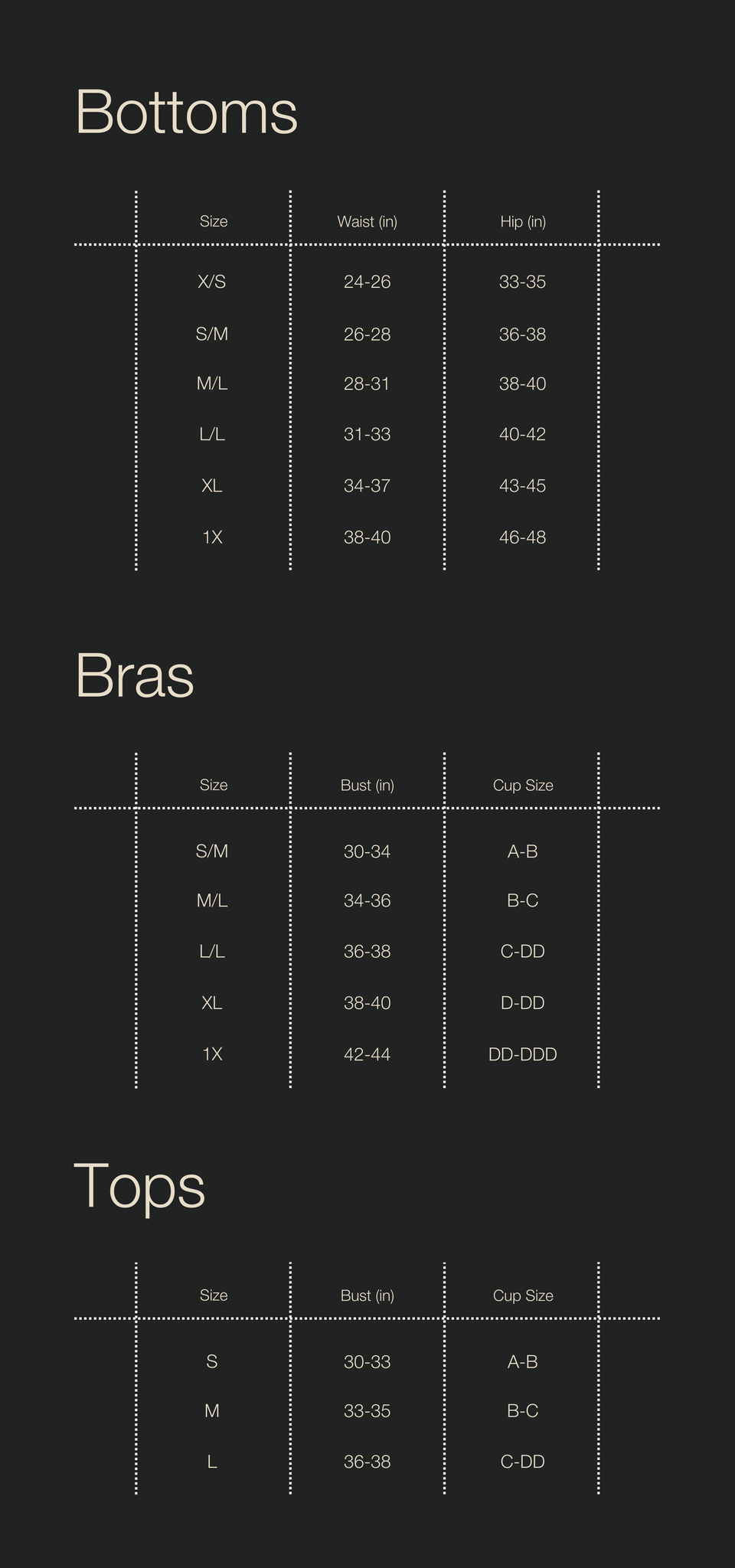 Size chart - accessibility questions please contact us